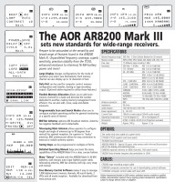 Broszura z rozpisaną specyfikacją dla AOR AR-8200 MK3
