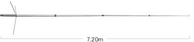 antena dwupasmowa VHF/UHF typu DIAMOND X-700H na pasma  144/430MHz (2m, 70cm)