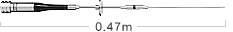 Antena samochodowa DIAMOND SG-7000: 144/430MHz (2m/70cm)  Długość:0.47m / Masa:280g / Zysk:2.15dBi(144MHz),3.8dB(430MHz)