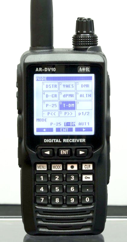 widok AOR DV-10 - nowy cyfrowy skaner radiowy DMR, TETRA