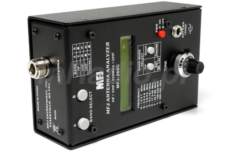 MFJ-266-C Widok w całości analizatora antenowego firmy MFJ