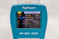 Rigexpert AA650 Zoom Wszystkie pomiary na jednej częstotliwości
