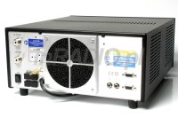 Panel tylny wzmacniacza tranzystorowego Acom600 z wentylatorem zasysającym powietrze- widać filtr powietrza