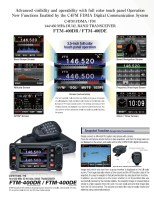 Radiotelefon FTM-400XDE Broszura z opisem zastosowanych funkcji