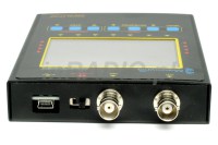 Analizator antenowy MetroVNA deluxe 250MHz złącze DUT (pomiary anten) oraz DET (pomiary obwodów / siły sygnału w dBm) włącznik i zasilanie/sterowanie/ładowanie