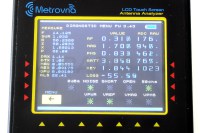 Widok informacji diagnostycznych wielofunkcyjnego analizatora antenowego MetroVNA deluxe 250MHz 