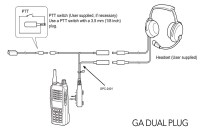 ICOM OPC-2401 Schemat połączenia adaptera z headset