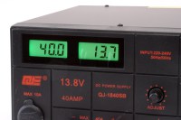 QJE Zasilacz QJ1840SB 40A Transformatorowy 13,8V w zapadce potencjometru,  którym regulacja wynosi od 1V do 15V