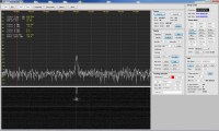 RSP2 sterowany RSP-SAS programem wizualizującym czestotliwość jak w profesjonalnych analizatorach widma, program bez dekodowania sygnałów do audio