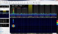 Odbiornik szerokopasmowy SDR - RSP2 i sygnał z pierwszego kanału PMR - jak widać obecnie naraz można słuchać 8 kanałów PMR!
