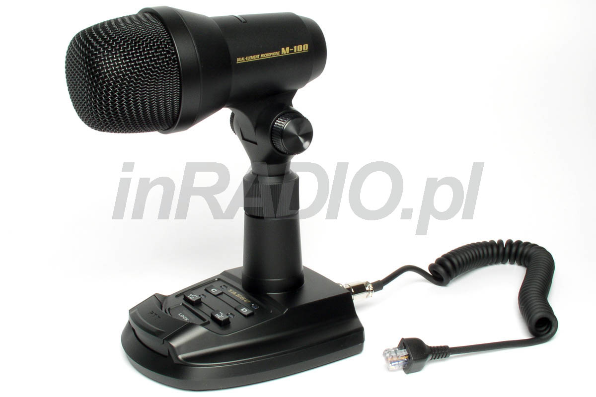 Mikrofon stacjonarny YAESU M-100 z dwiema wkładkami mikrofonowymi